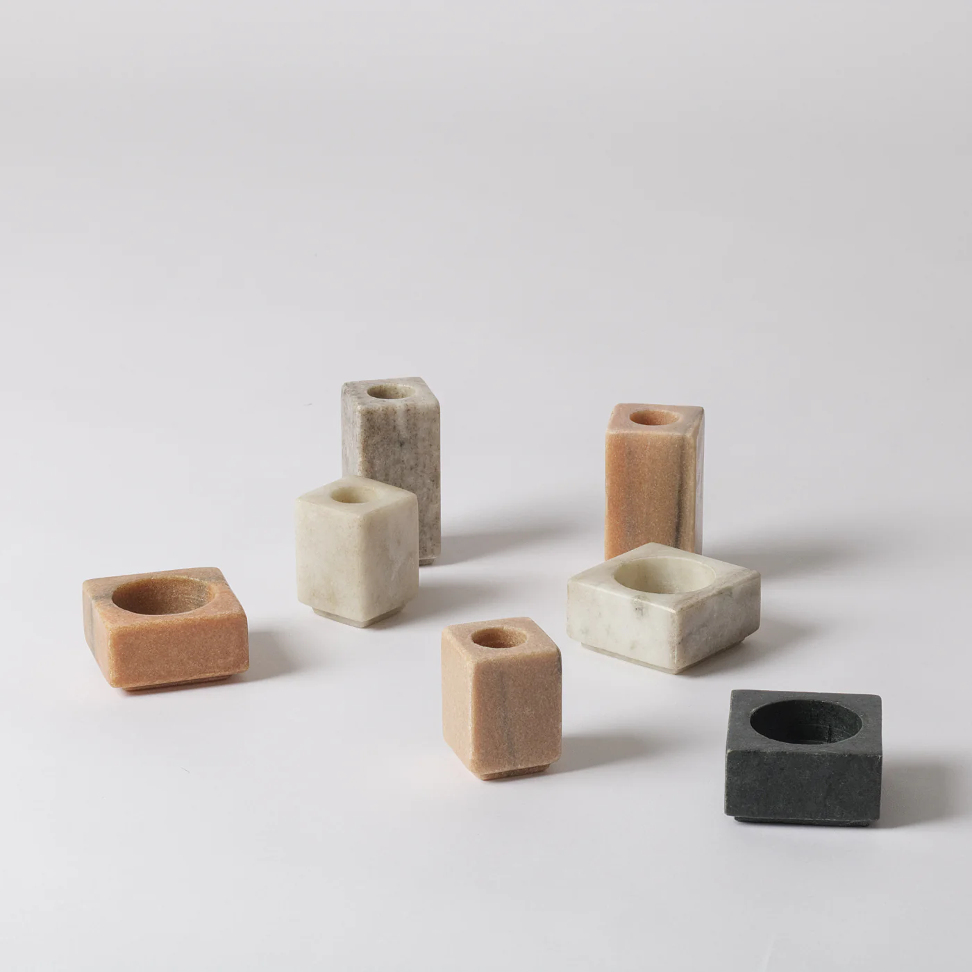 Meja Grey Marble Candle Stick Holder - Image 3