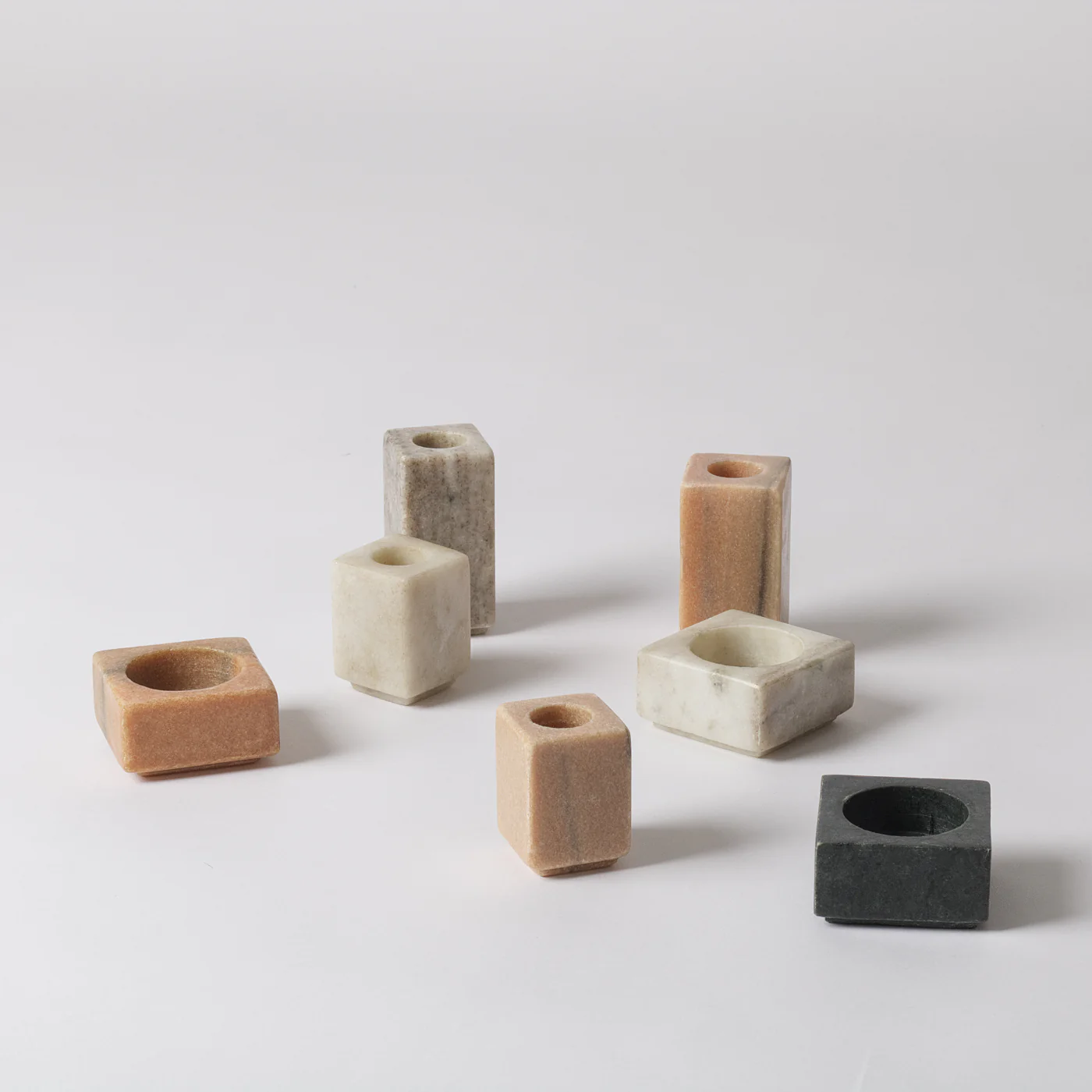 Meja Pink Marble Candlestick Holder - Image 3