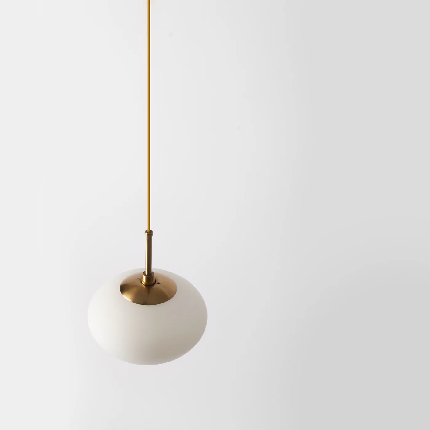 Odette White Glass Pendant Light, Small - Image 3