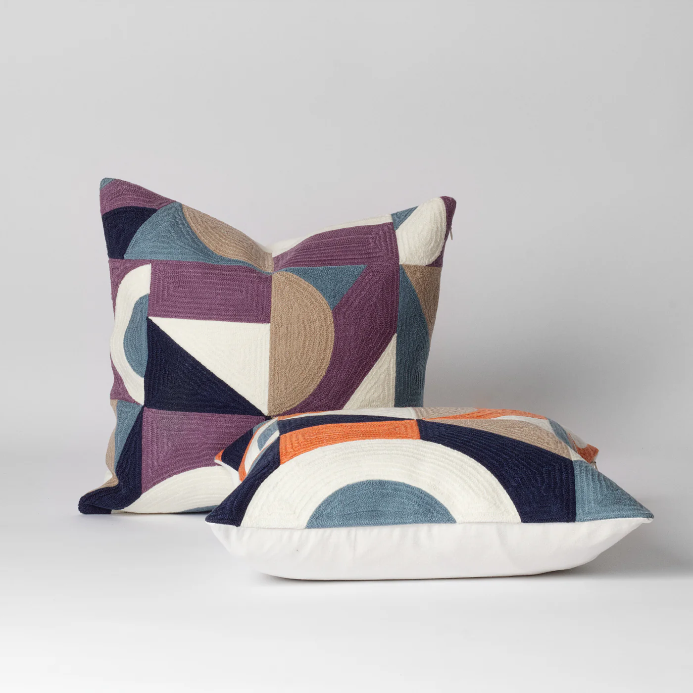 Sion Geometric Cushion, Orange - Image 5