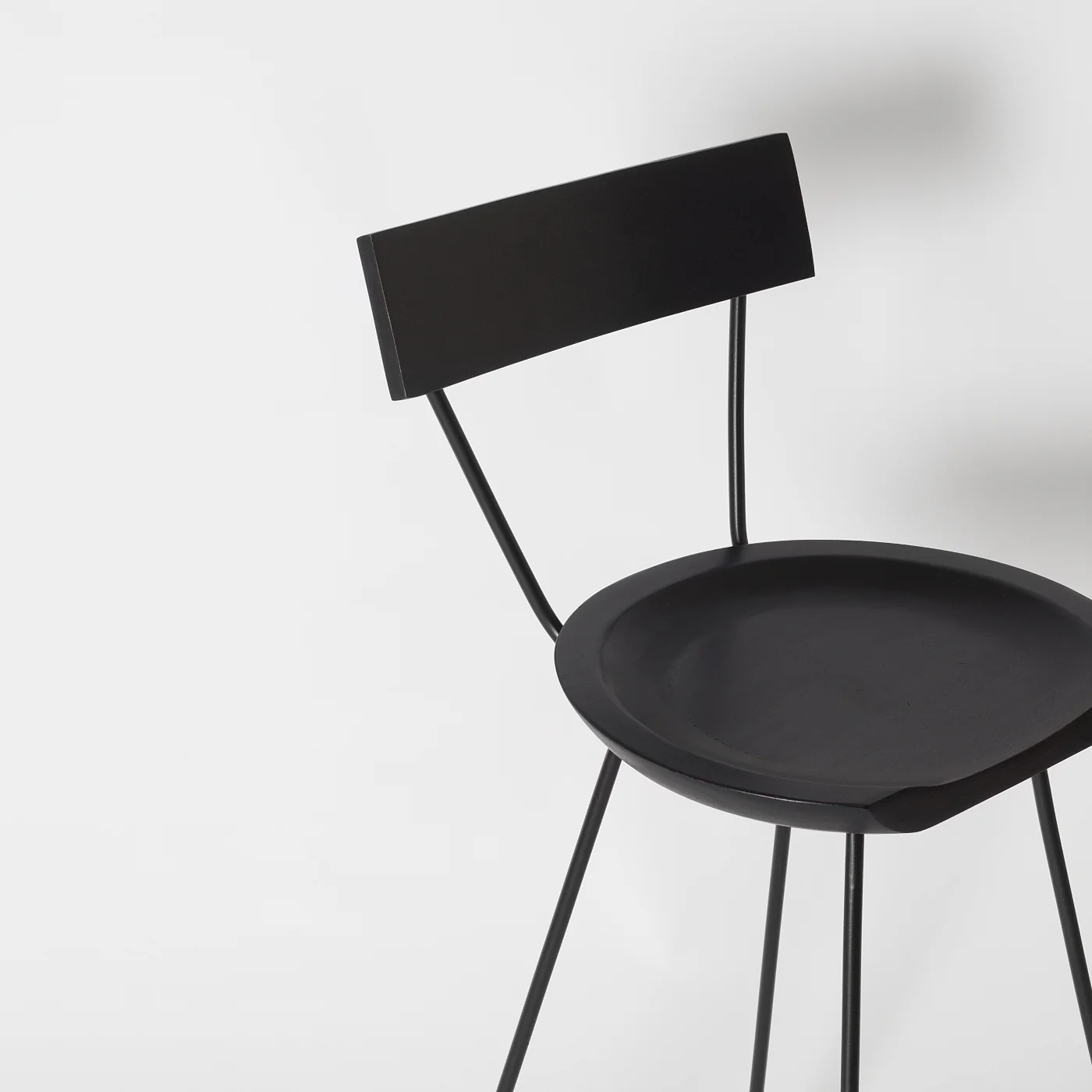 Stoker Black Counter Stool with Backrest - Image 3