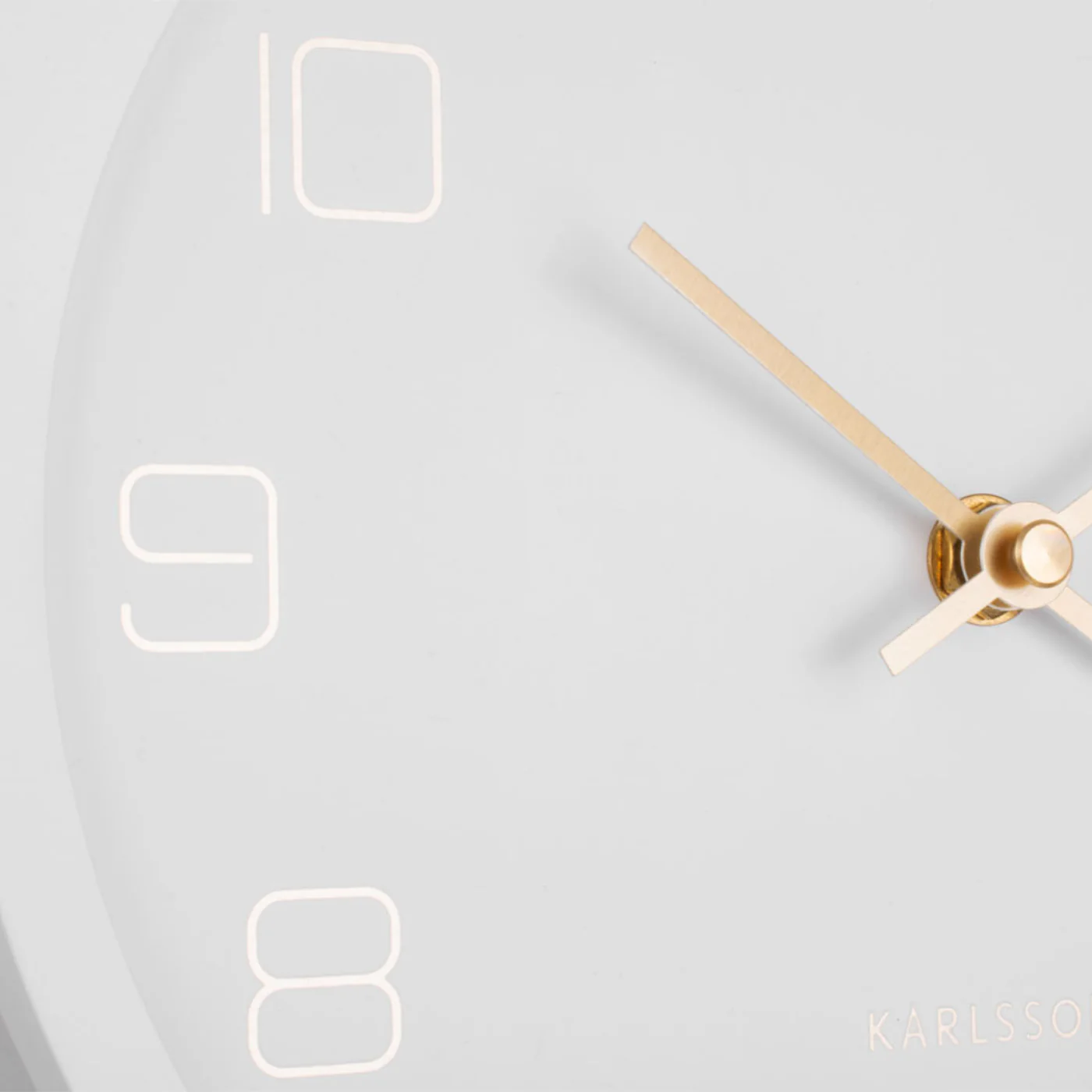 Kare White Designer Wall Clock, Pendulum - Image 3