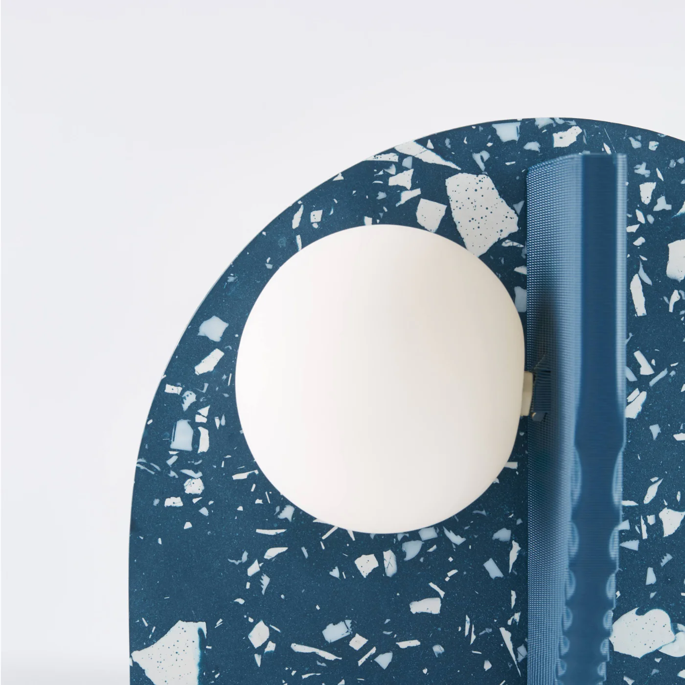 Xii Ribbed Table Lamp Blue - Image 3